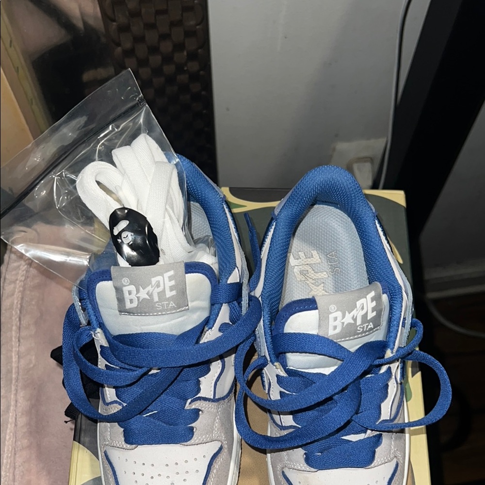 Bathing Ape Blue and White Sneakers - Picture 4 of 7